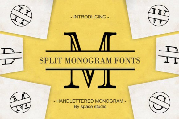 Split Letter Monogram: A Classy Font for Creative Projects